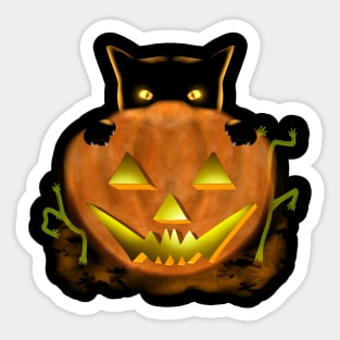 Ghostly - Pumpkin patch costume - October 31st Sticker
